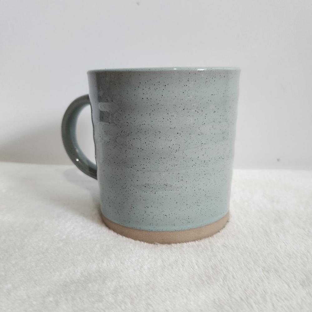 Ceramic Stoneware Glazed Speckled Duck Egg Blue Coffee Cup Mug XL 20 Oz - Picture 4 of 11
